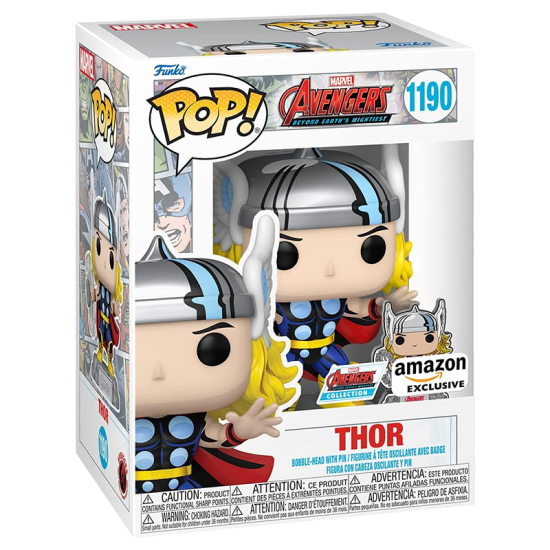 Funko Pop! Super Heroes: Marvel - Avengers: Beyond Earth''s Mightiest - Avengers Collection 60Th Anniversary - Thor With Pin (Exclusive) (1190)